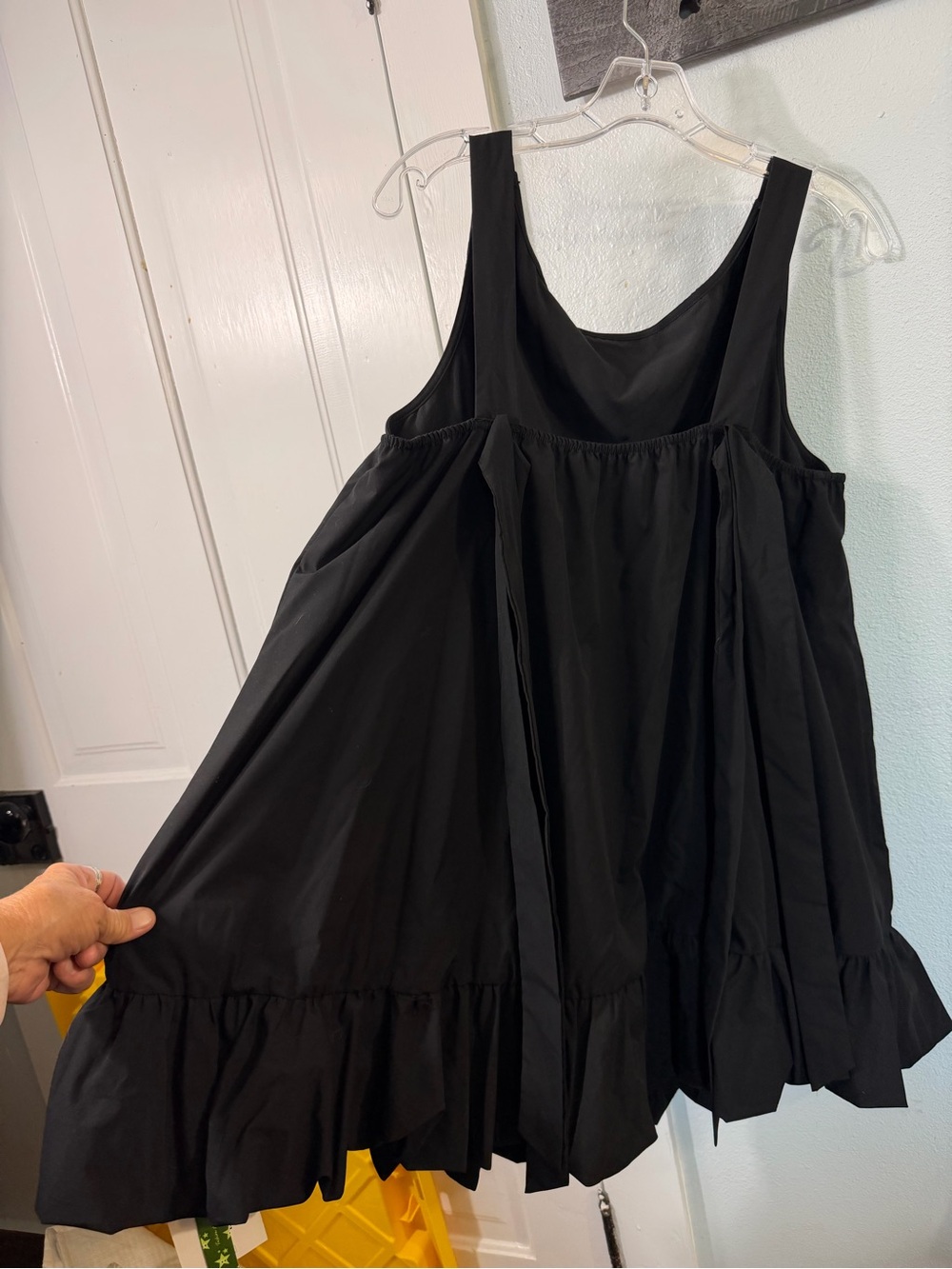 Cider Black Ruffle-Hem Sleeveless Mini Dress - Picture 4 of 10